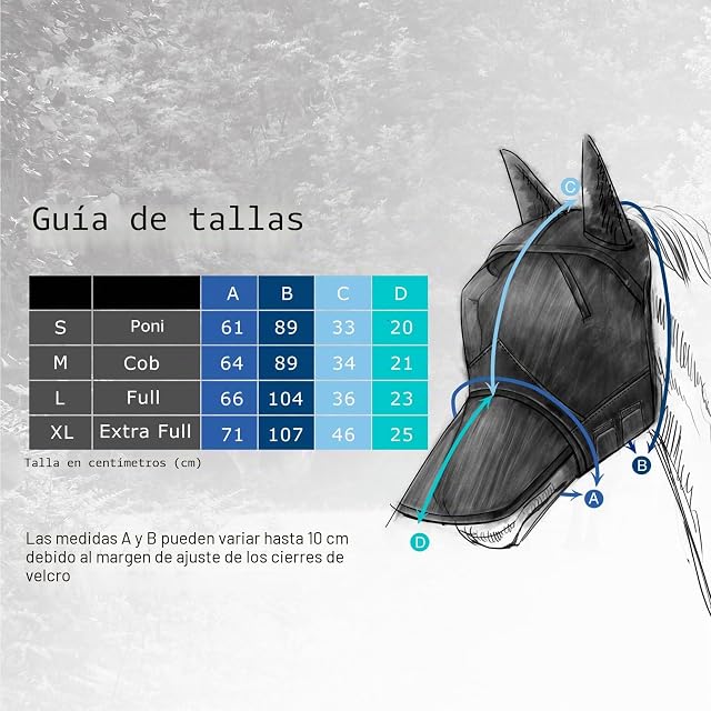 Foto 8 de 8 de Harrison Howard CareMaster Pro - Máscara Luminosa para Caballo, Gran Espacio para los Ojos, Nariz Larga…
