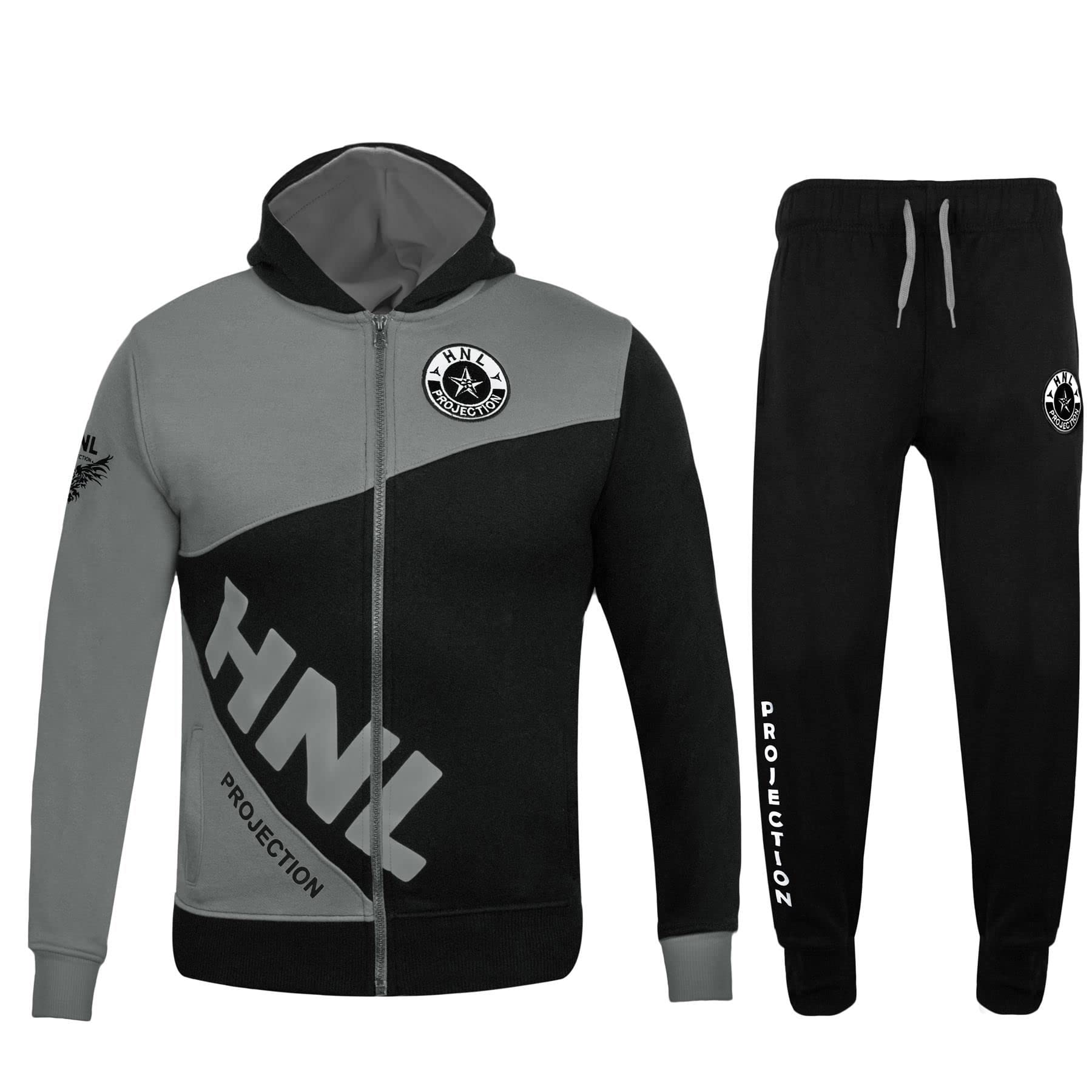 A2Z 4 Kids® Enfants Filles Designer Survêtement HNL Zippé Top Bottom Jogging Costume Sweat À Capuche Bottom Joggers Âge 2 3 4 5 6 7 8 9 10 11 12 13 Ans