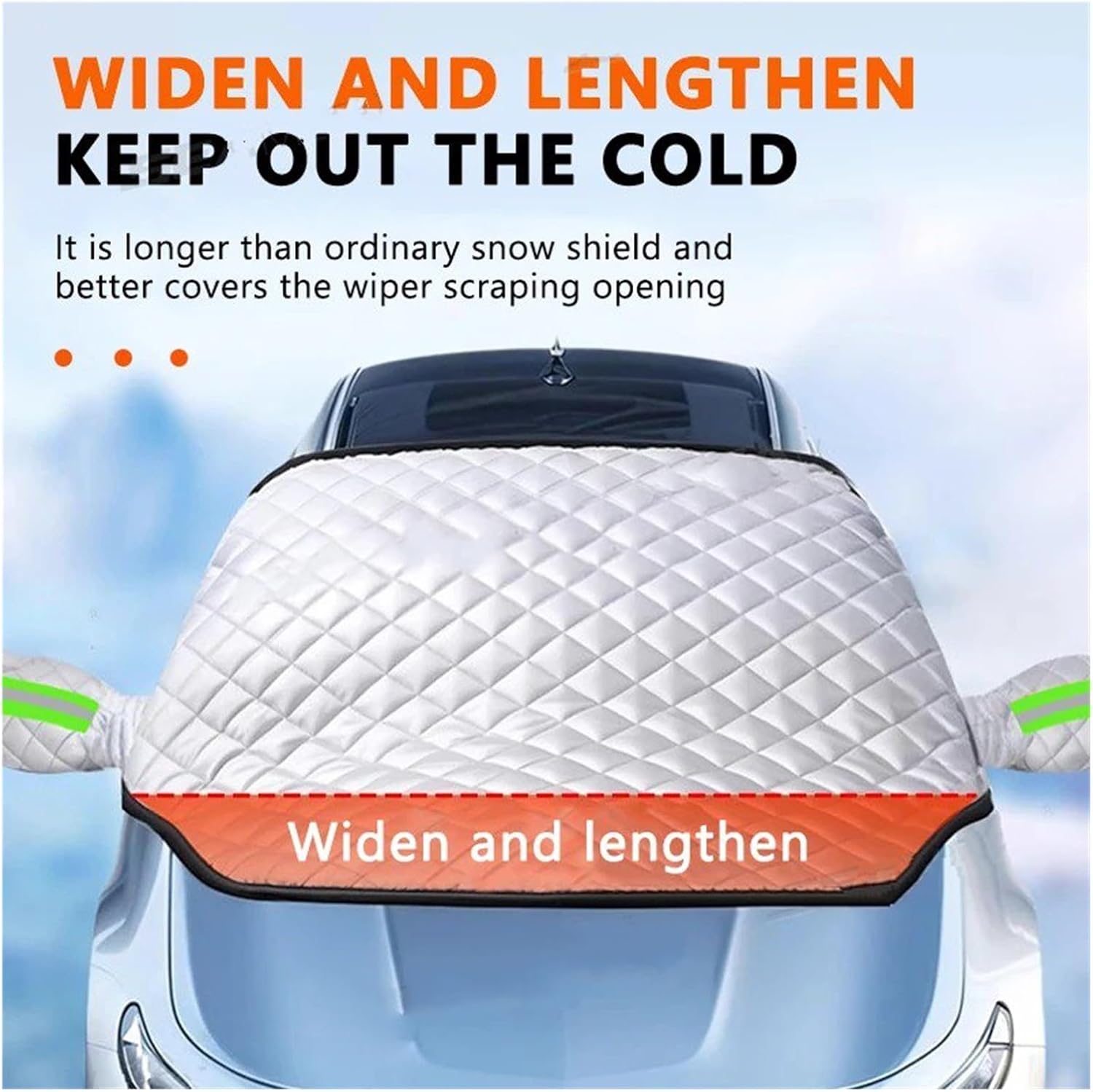 Snow Protection for Cars Thicken Car Windshield Snow Shield 5-Magnet Large Size Cover Windproof Anti Ice