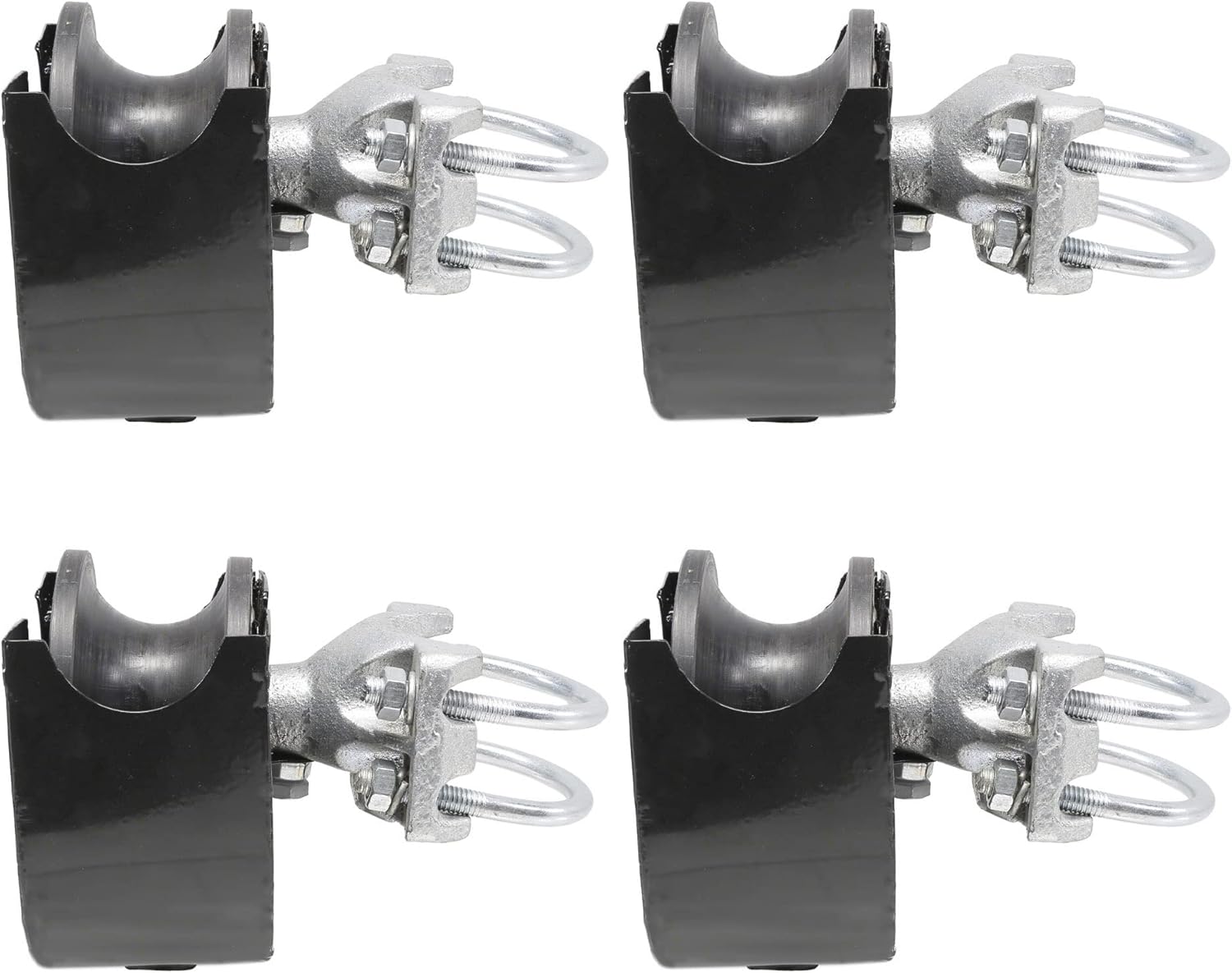 Chain Link 2 1/2" [2 3/8" OD] Round Post x 1 5/8" Round Gate Frame Premium Nylon Mini Cantilever Roller w/Safety Cover for Sliding Gates (Pack of 4)