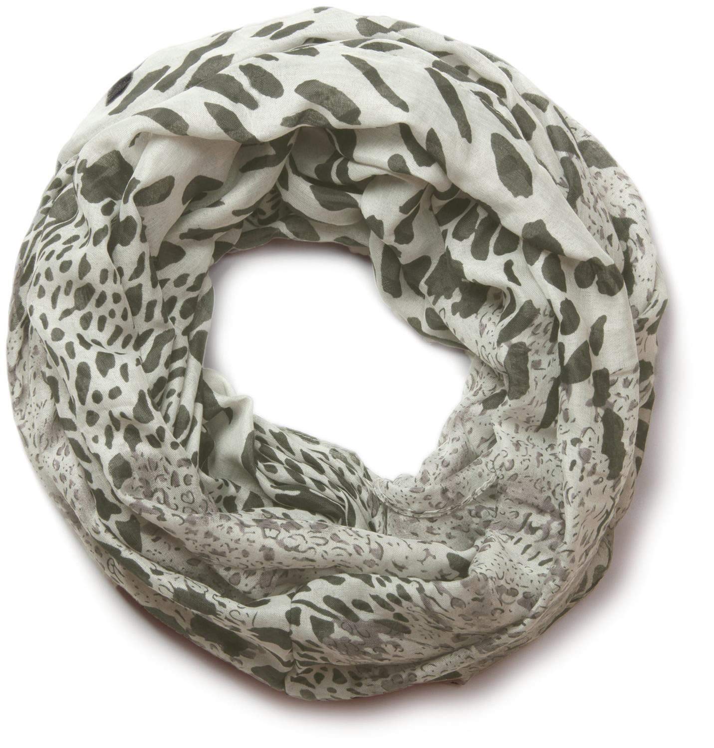 styleBREAKER leopard print tube scarf 01017009, Colour:Grey