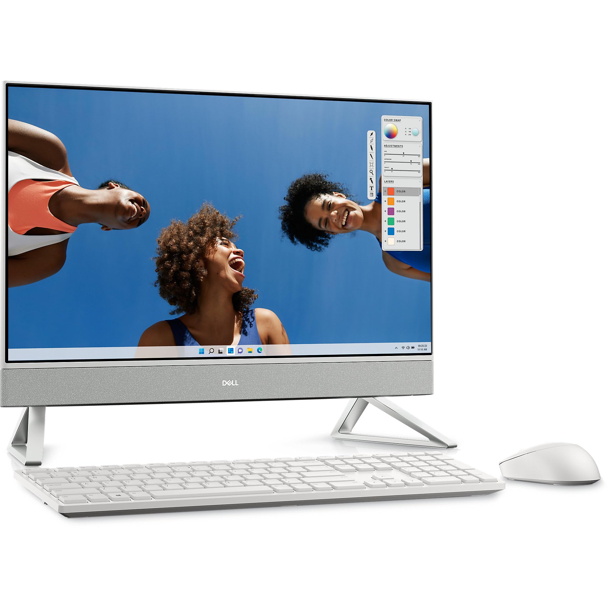 Dell Inspiron 5430 All in One - 23.8 Inch FHD (1920 x 1080) Display, Intel Core i5-1334U, 8 GB RAM, 512 GB SSD, Intel Iris Xe Graphics, Windows 11 Home, German QWERTZ Keyboard White
