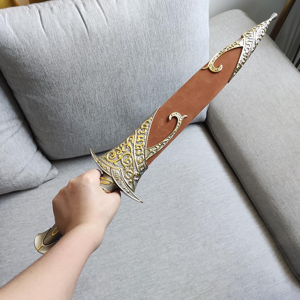 51 cm Edelstahl Elben Schwert für Cosplay, Kollektion-Gelb, kurze Version