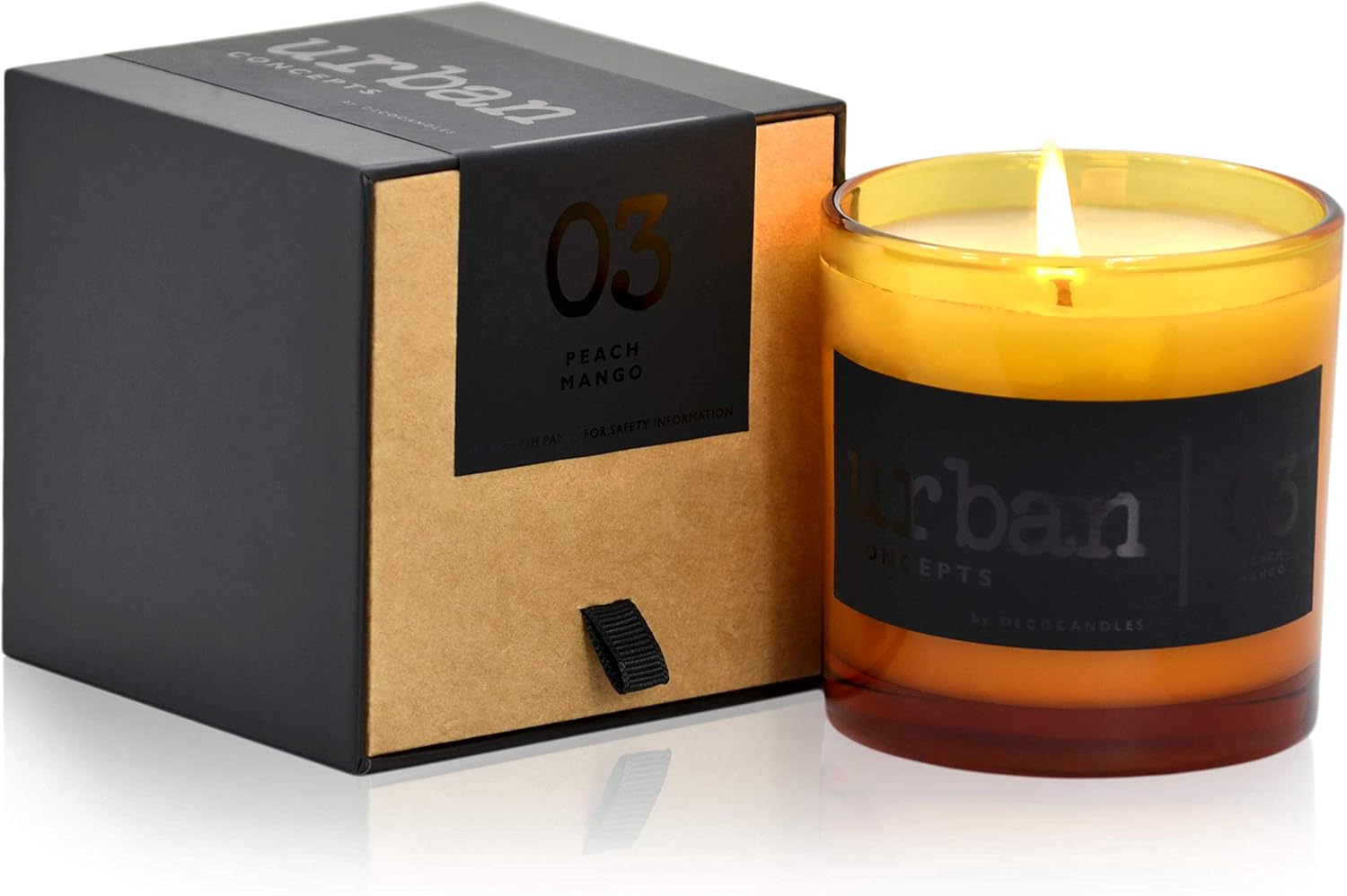 Urban Concepts by DECOCANDLES - Santal - Highly Scented Soy Candles Gifts for Women & Men - Long Lasting Luxury Glass Jar - Hand Poured in USA (9 Oz.)