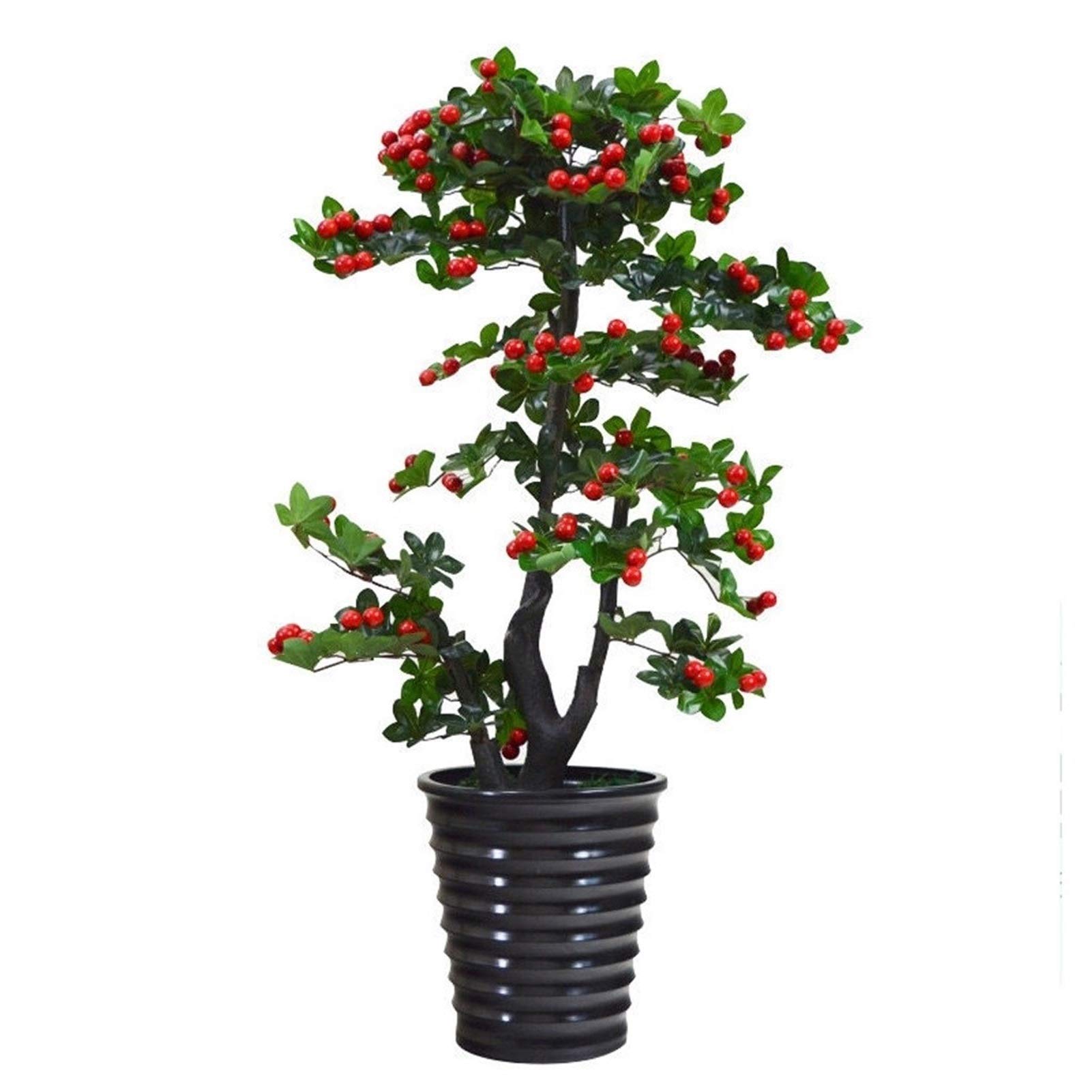 INDYAHINDYAH Artificial Plants Artificial Cherry Tree Fake Decorative Tree Plastic Pot Moss for Home Decor Indoor Outdoors Office Decor Tall Fake Tree Looks Real Artificial Plants