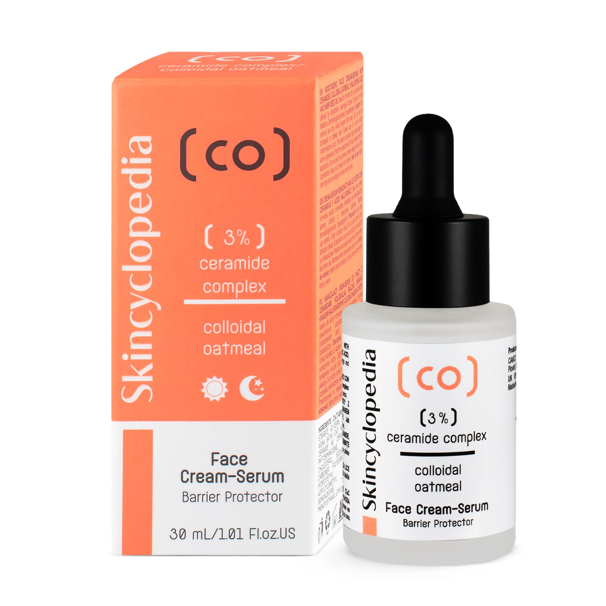 Skincyclopedia Ceramide Serum, sérum visage à l'acide hyaluronique et au complexe de céramides 3%, hydrate et renforce la barrière cutanée, soin du visage très efficace, 30 ml