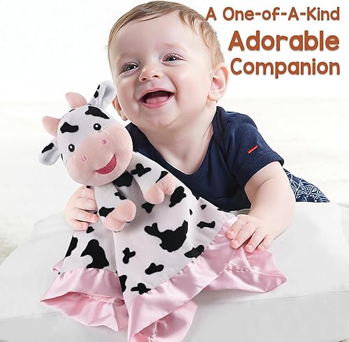 Miniatura 7 de Loveys - Manta suave de seguridad para bebés, manta de seguridad para bebés, manta de animales de peluche para bebés recién nacidos con juguete para
