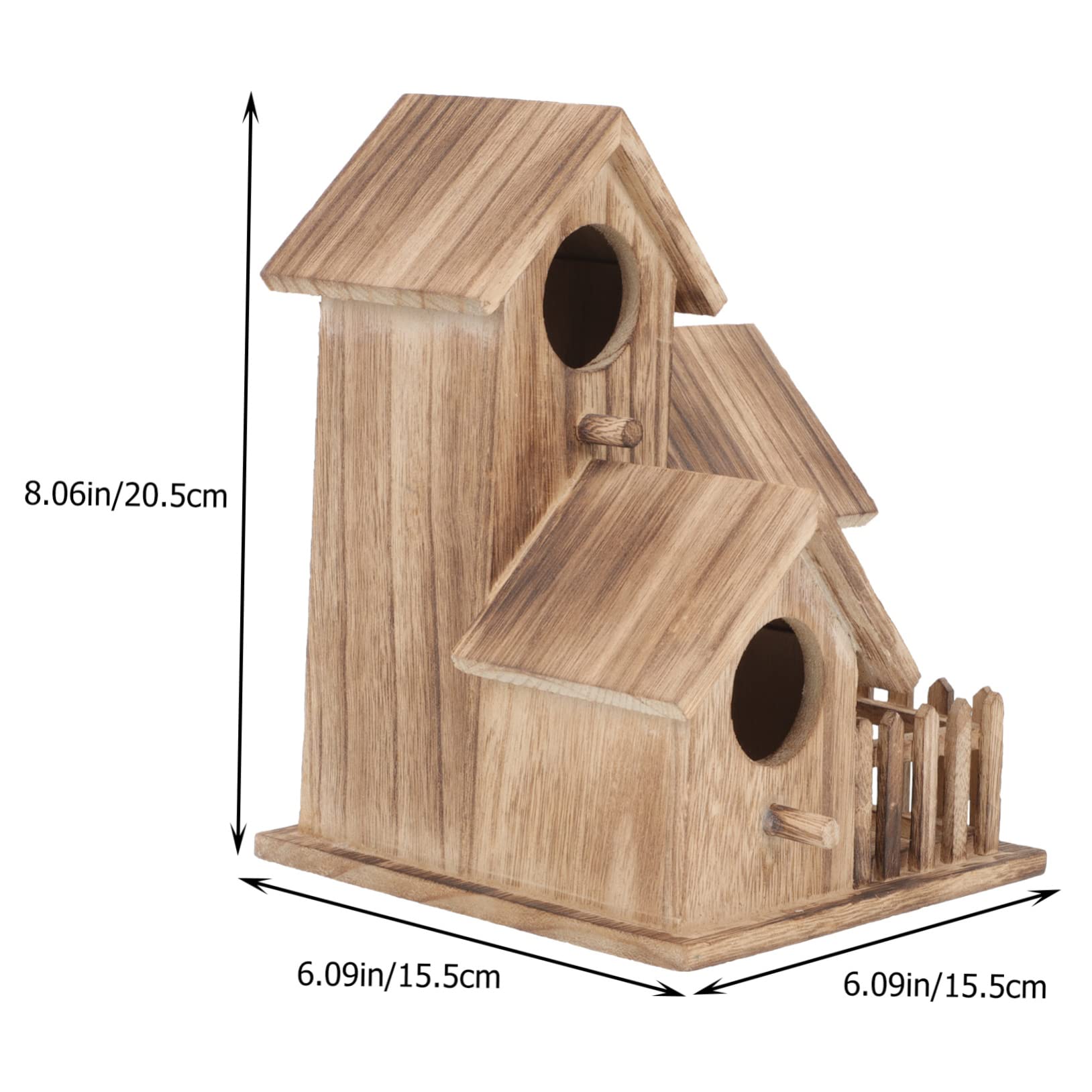 Villa Nido De Pájaro De Madera para Jardín Comedero Independiente para Pájaros Casa De Anidación para Periquitos