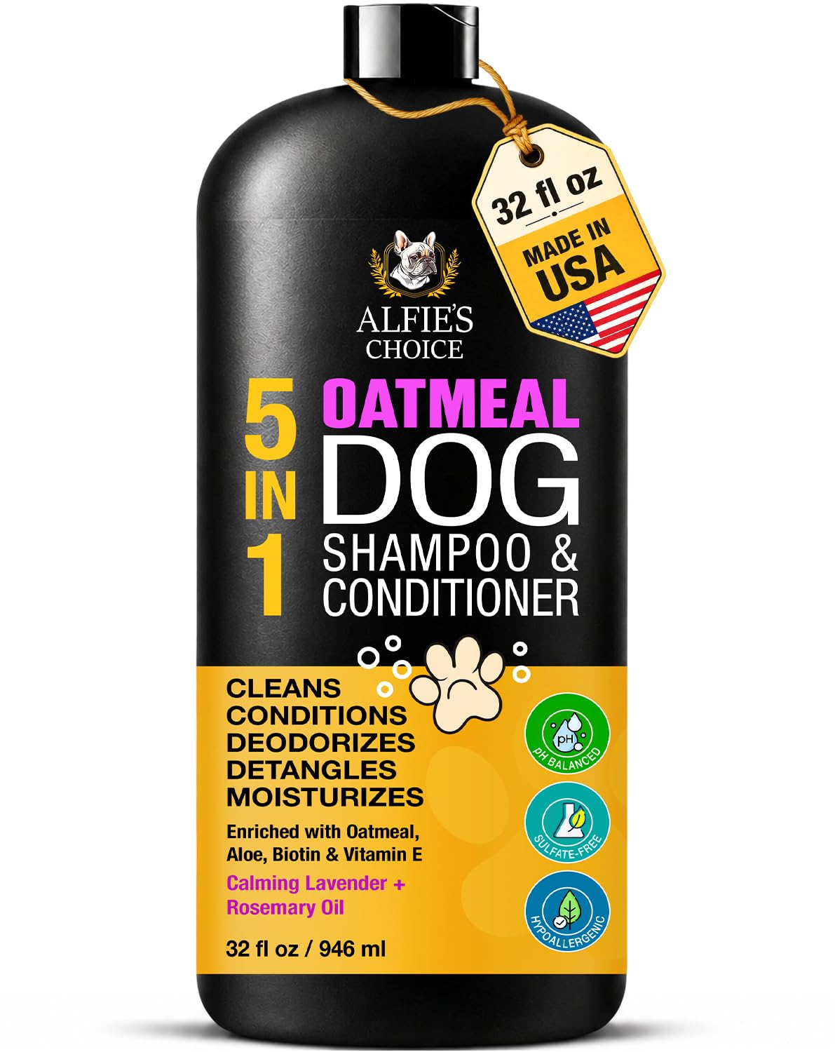 ALFIE'S CHOICE Oatmeal Dog Shampoo and Conditioner