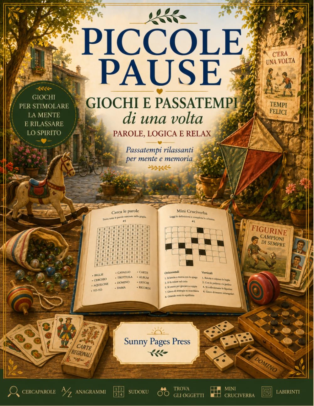 Piccole Pause: Giochi e Passatempi di una Volta: Enigmistica per Adulti e Senior con Cercaparole, Anagrammi, Sudoku, Trova gli Oggetti, Mini ... (Piccole Pause – Parole, Logica e Relax)