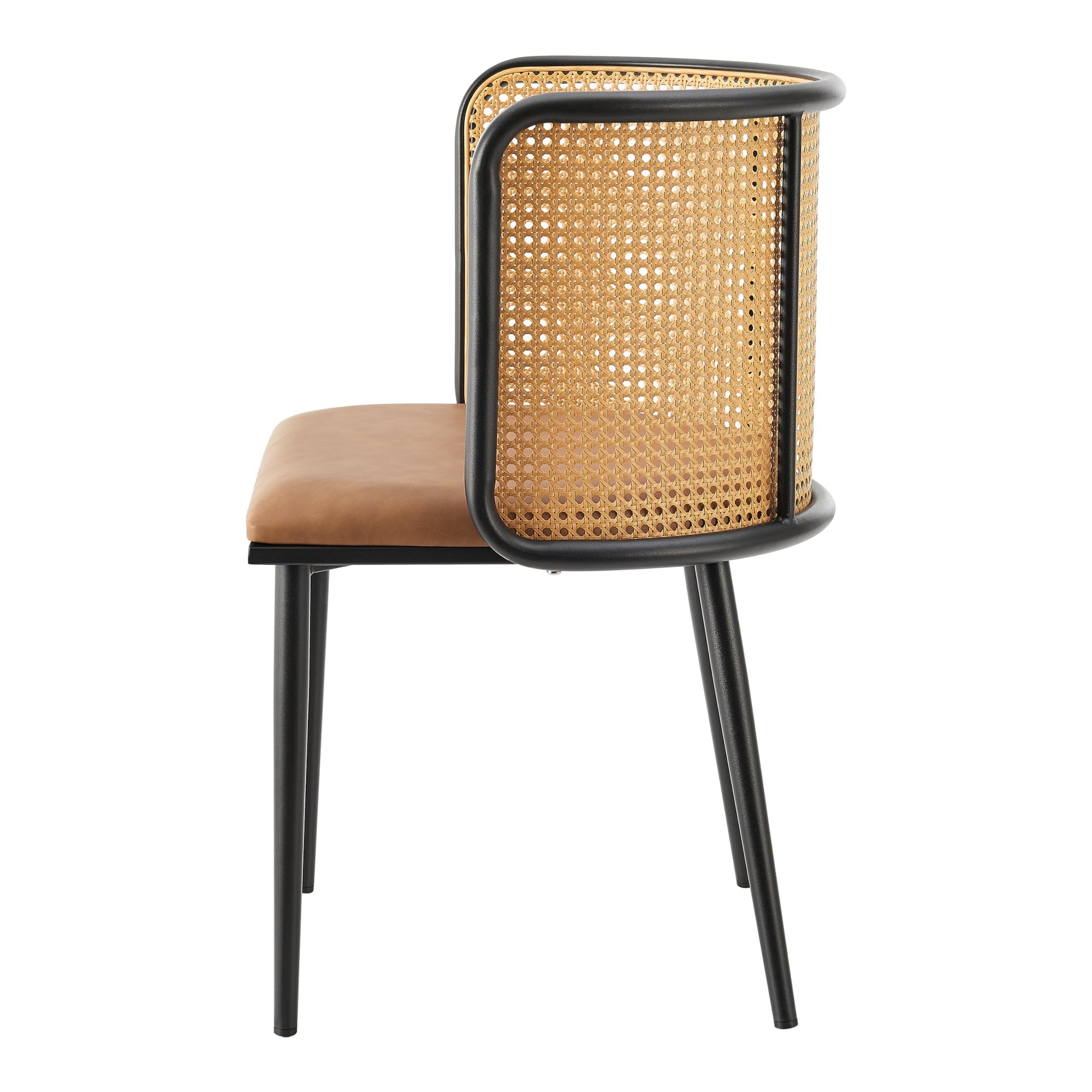 Helloshop26 Lot de 2 chaises de Salle à Manger Salon Design Moderne Cuisine 75 x 52 x 49 cm Marron Noir 03_0009611