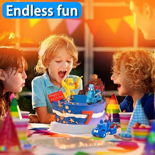 Miniatura 5 de EDPOFUL Juguete robot de coche pequeño, mini figuras de acción, regalos de cumpleaños para niños de 5 a 12 años