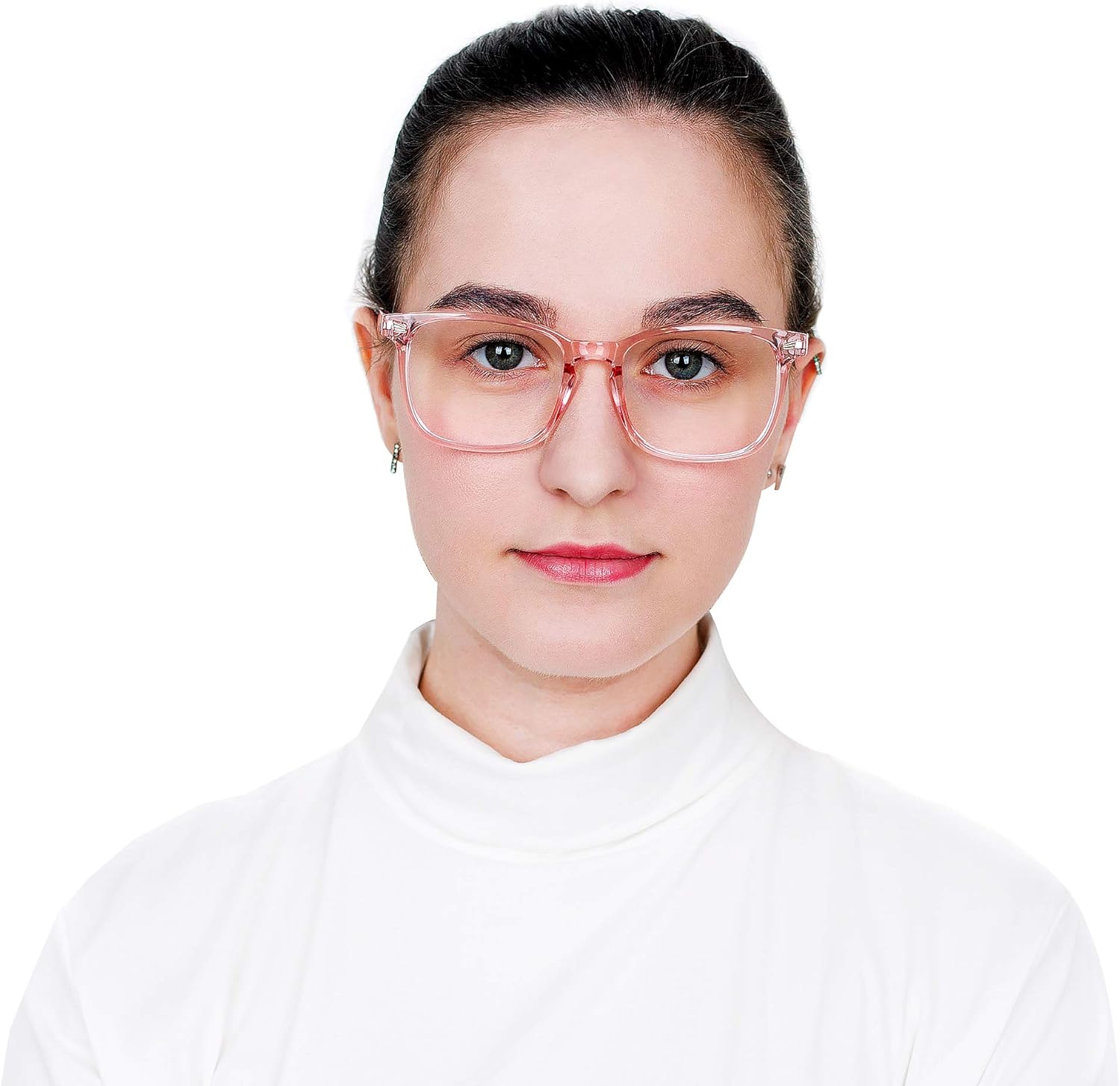 2 Pairs LifeArt Blue Light Blocking Glasses with Spring Hinge, Anti Eyestrain, Computer Reading Glasses, Gaming Glasses, TV Glasses for Women Men, Anti UV, Anti Glare (Clear&Pink, +1.25 Magnification) - Image 2