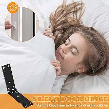 McBlast 4 Pcs Heavy Duty Folding Hinges Black 200x35 mm | Suitable for Wooden Gates, Cupboards, Cabinets, Garden Furniture, Tool Boxes, Sturdy Metal, Easy Assembly, Rustproof