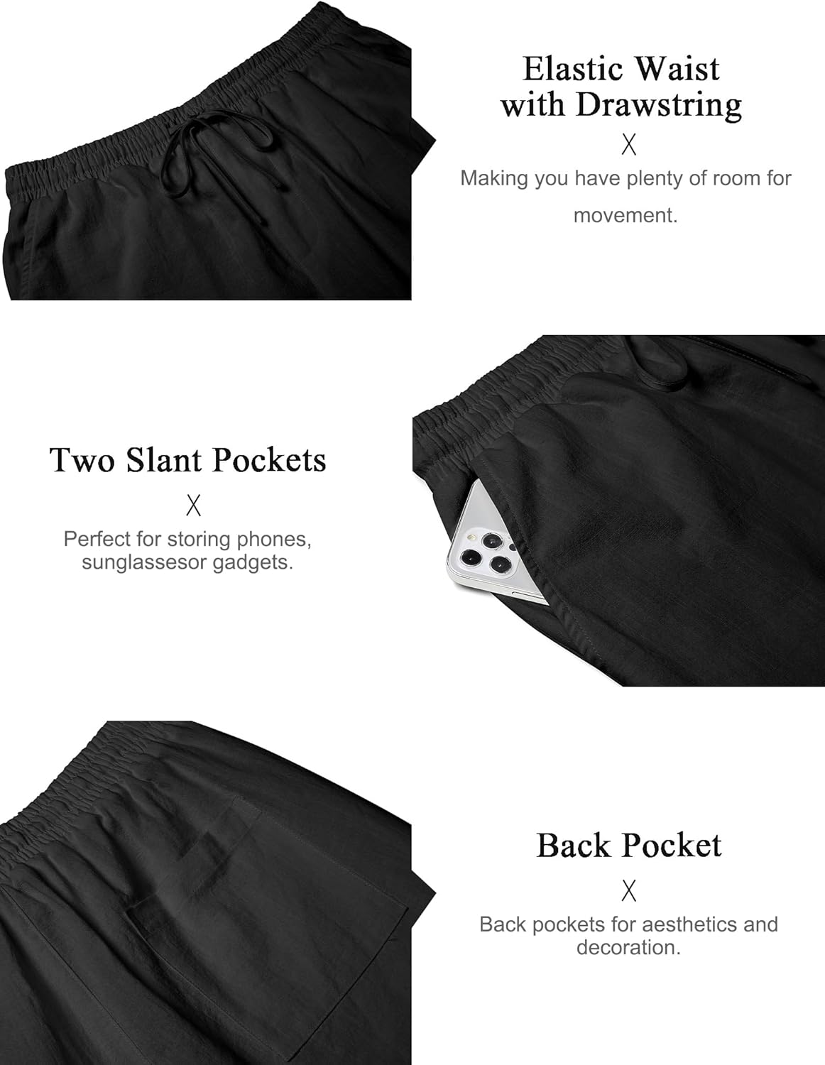 COOFANDY Men's 2 Piece Cotton Linen Sets Summer Beach Outfits Casual Short Sleeve Henley Shirts and Vacation Shorts - Image 6