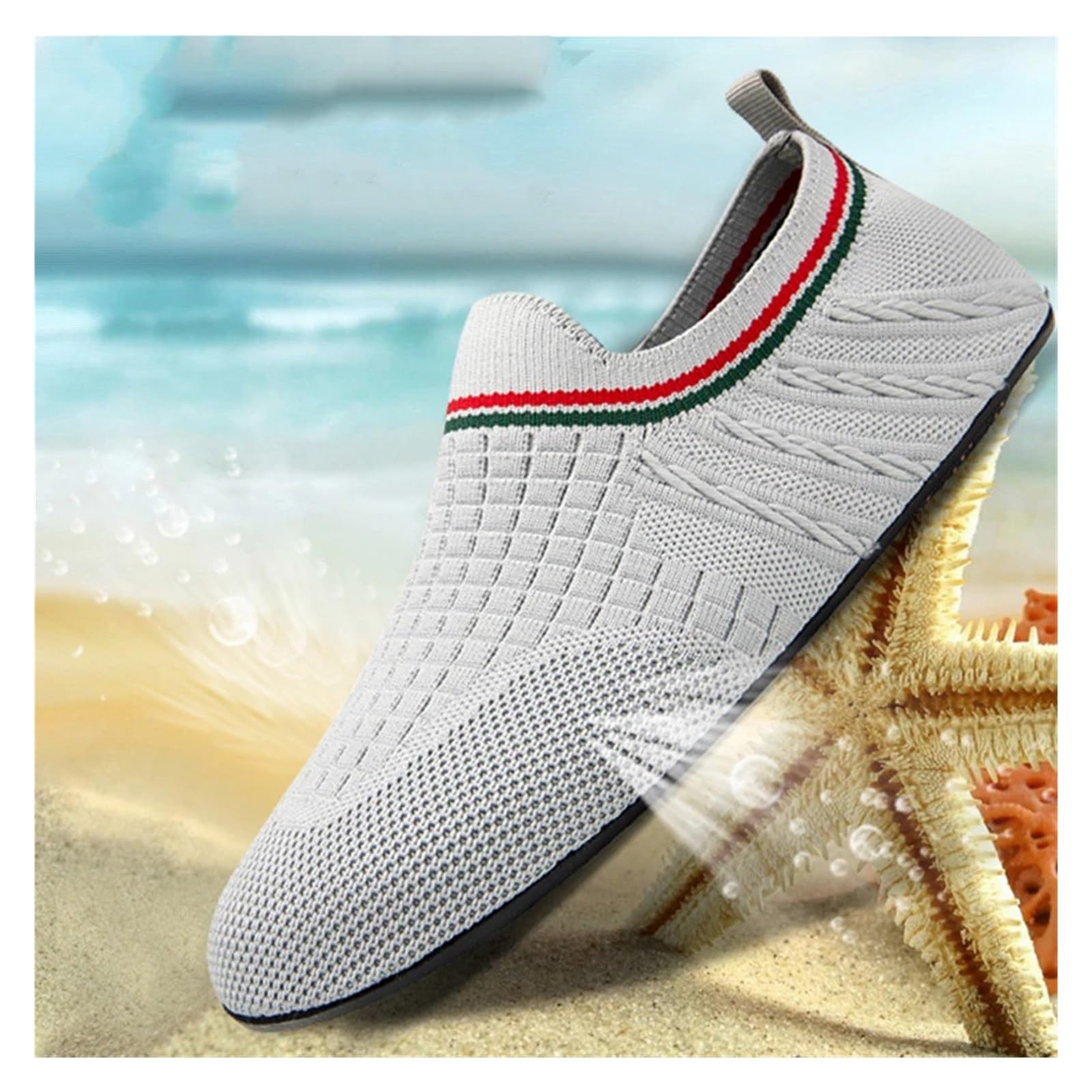 Scarpe a Piedi Nudi Scarpe da Acqua da Donna e da Uomo, estive, a Piedi Nudi, ad Asciugatura Rapida, for Spiaggia, Nuoto, Yoga, Esercizi, Scarpe da Acqua(Grey,43)