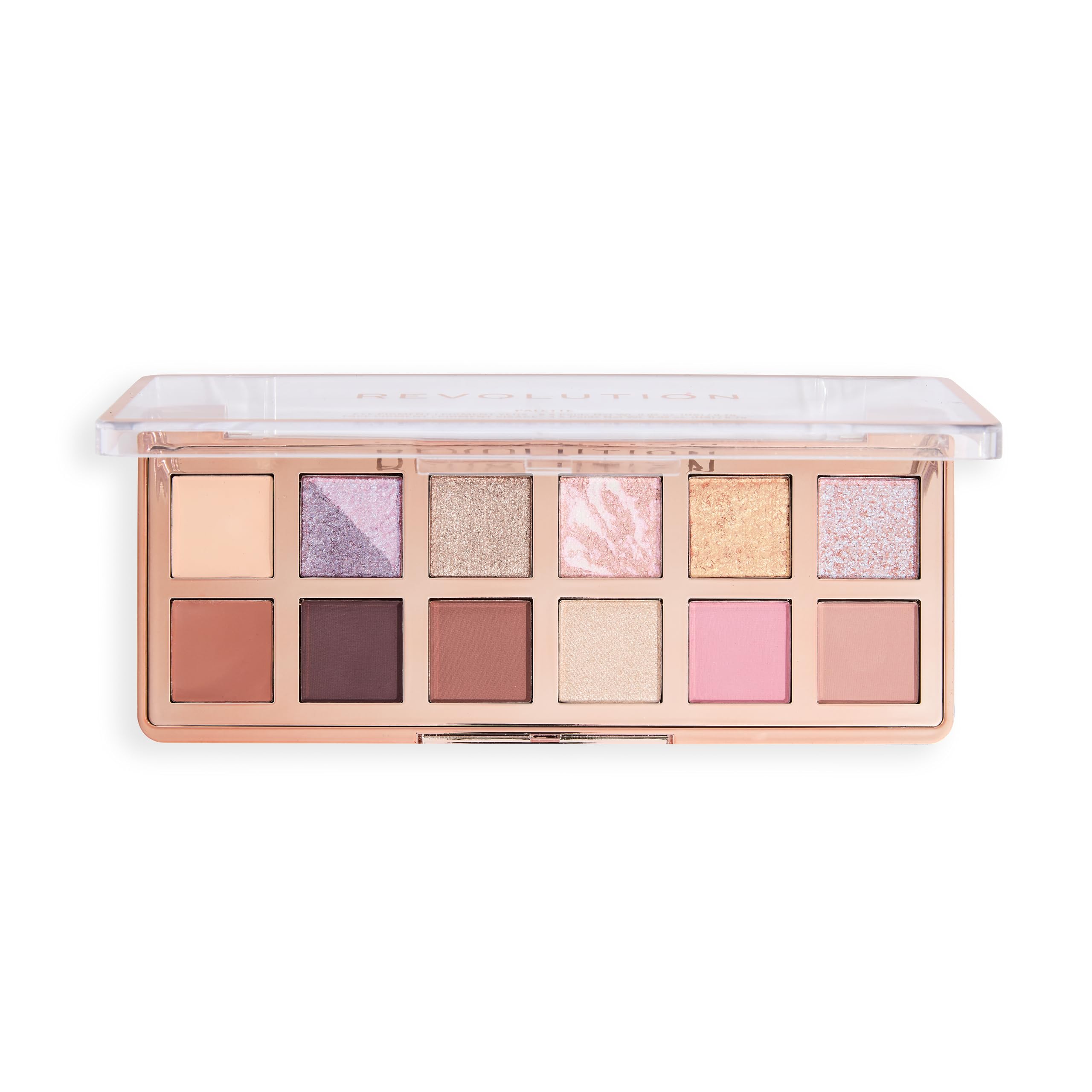 Makeup Revolution, Palette d'Ombres à Paupières The True Icon Bronze, Finitions Crème, Matte & Irisées, 12 Teintes Mélangeables