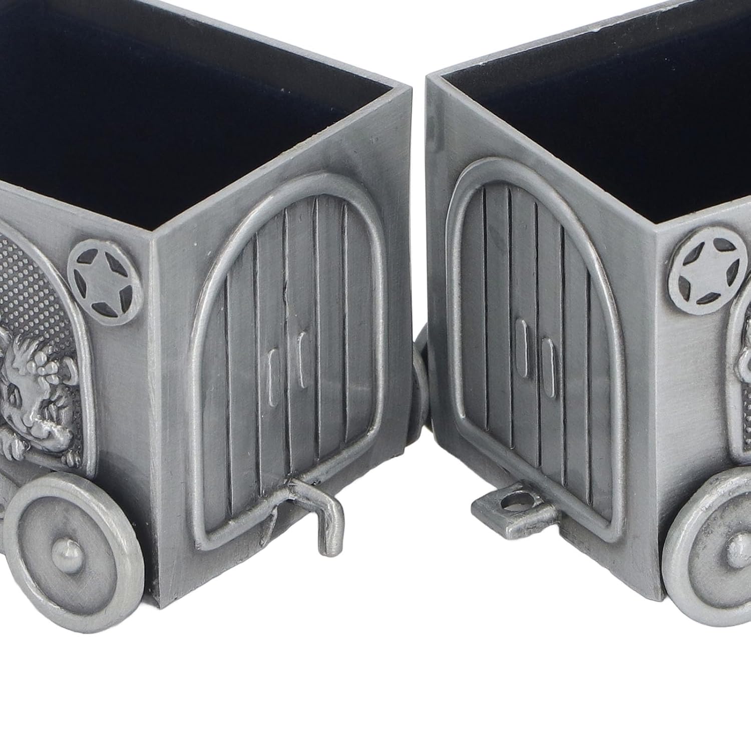 Baby Teeth Organizer Elephant Keepsake Box, Alloy Baby Tooth Collection Container with 2 Carriage Storage Boxes, Elephant Statue Gift Set for Newborn Shower Birthday