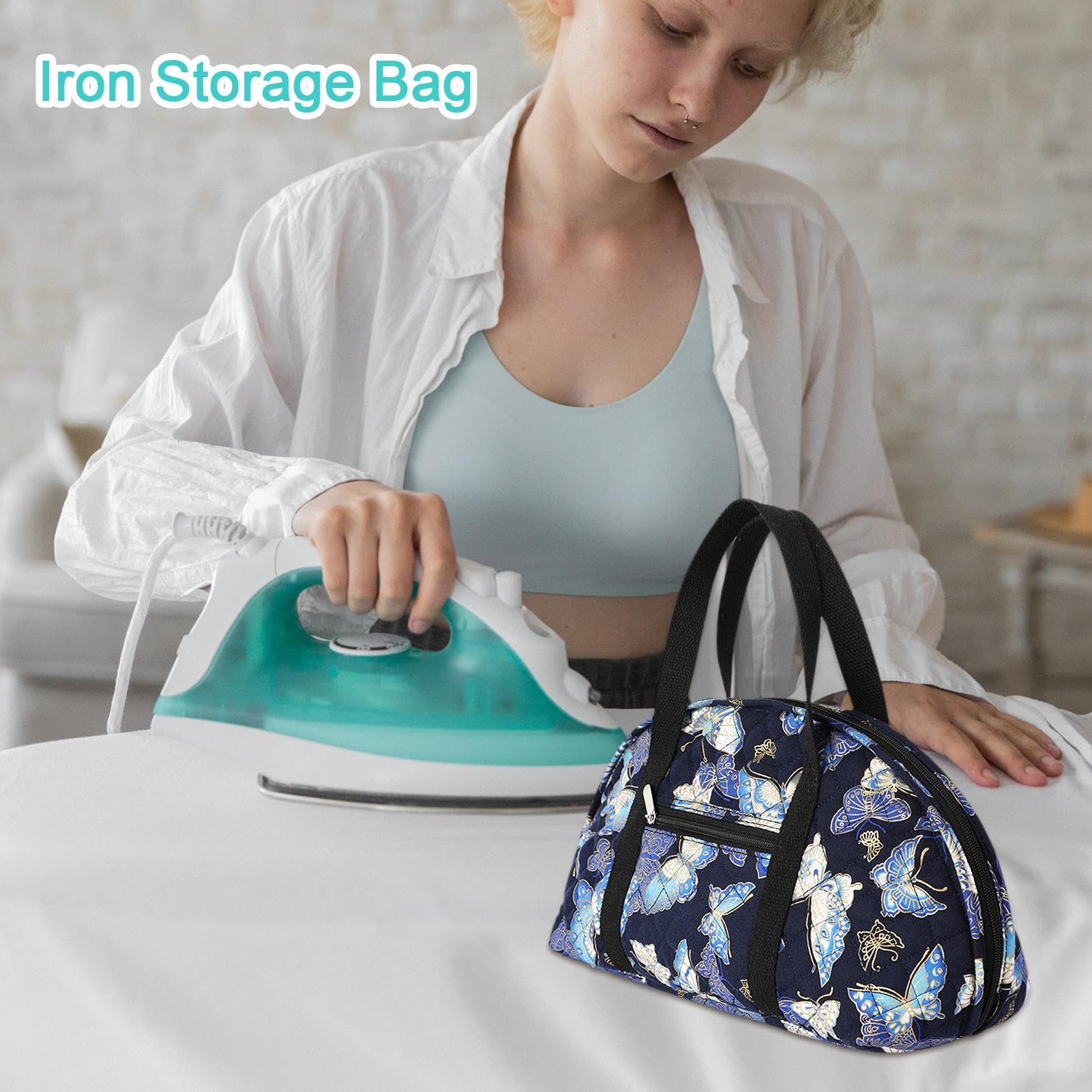 Sac de fer à vapeur – Petit sac de voyage portable pour fer à repasser, sac de voyage polyvalent pour fer à repasser, aiguilles, fils