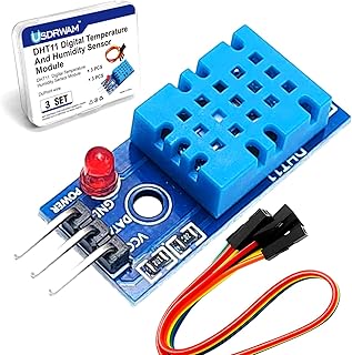 3 Set Digital Temperature and Humidity Sensor Modules, Compatible with DHT11, 3.3V–5V Sensors for Arduino with Dupont Wires