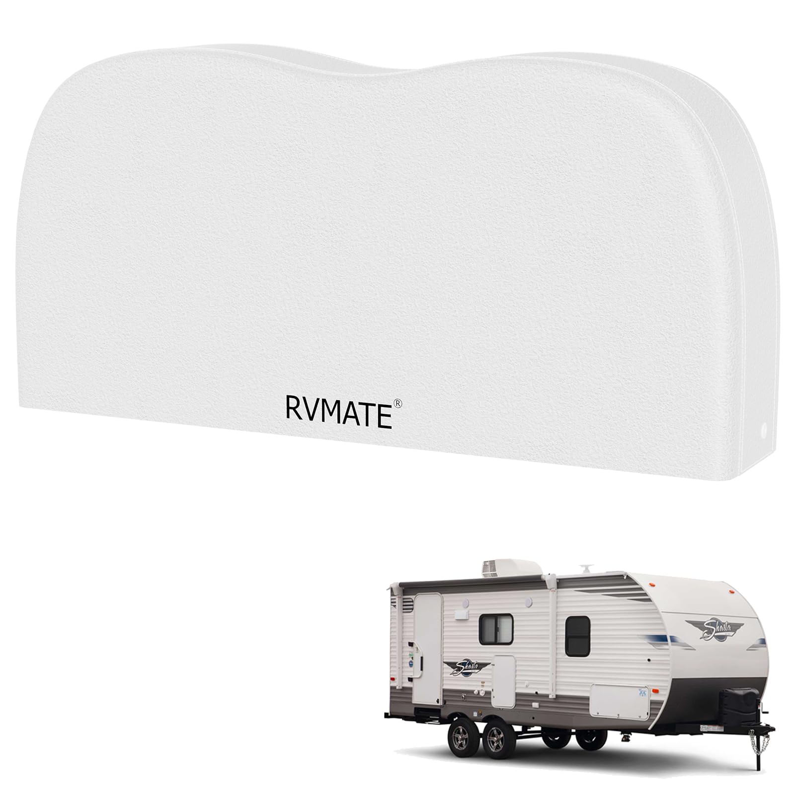 RVMATE Copricerchi per camper, doppio asse (1 pezzo), per pneumatici di diametro da 68,6 a 76,2 cm, impermeabili, anti-UV, bianchi, accessori per camper, camion, rimorchi