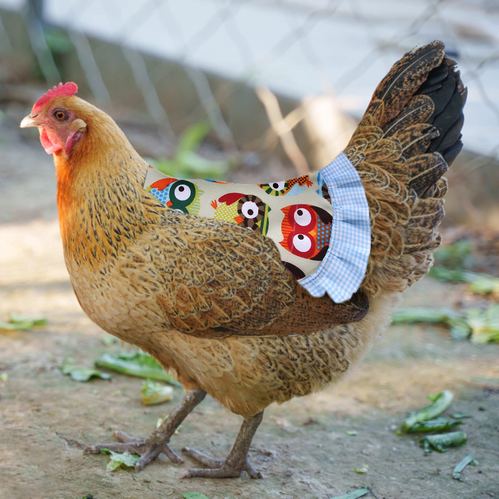 Grembiule Protettivo Per Galline - 2 Pezzi Con Cinghie Elastiche | Protezione Schiena E Ali | Per Polli, Anatre, Oche - Foto 6