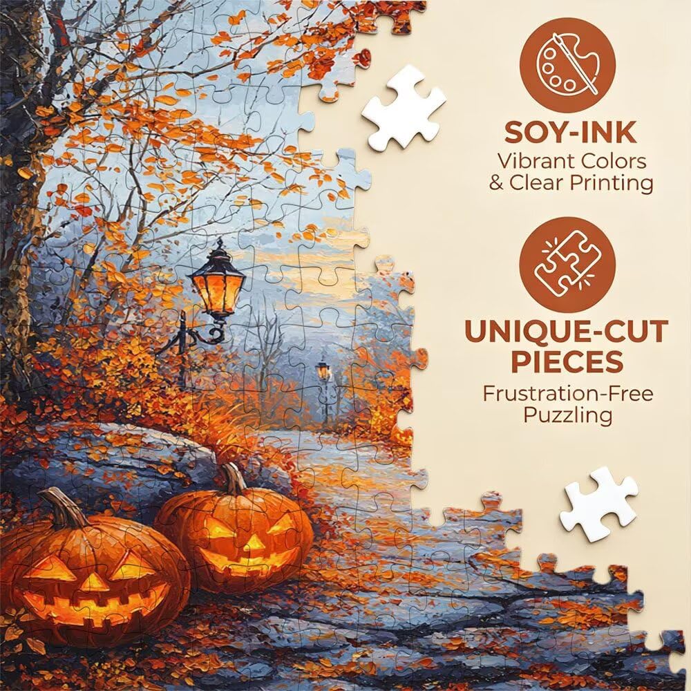 Puzzle 3000 elementów, puzzle dla dorosłych artystyczna dynia droga puzzle, gra puzzli, drewniane układanki, niemożliwe klasyczne układanki, do gry edukacyjnej wyzwanie zabawki, rodzinne układanki