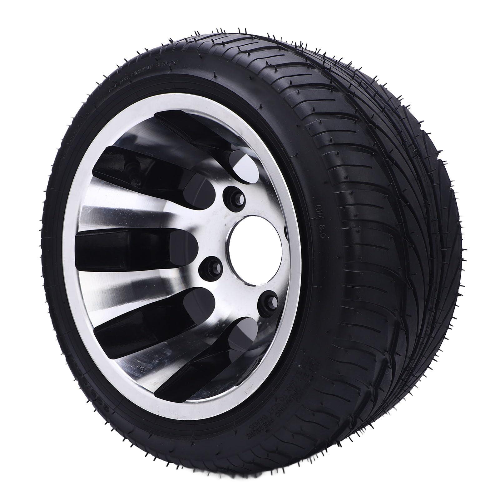 Asixxsix 10-Zoll-All-Terrain-Reifen, 235/30-10 6PR, Pannensicherer Golfwagen-Reifen mit Einzigartigem Hervorstehendem Design für Verbesserten Grip und Stabilität auf Schlammigen (Mit Rad Rand)