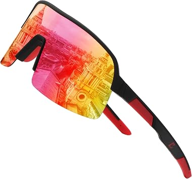 Bevi Sports Sunglasses Polarized Lens with TR90 Durable and Flexible Frame for Men Women Running Driving Cycling Etc