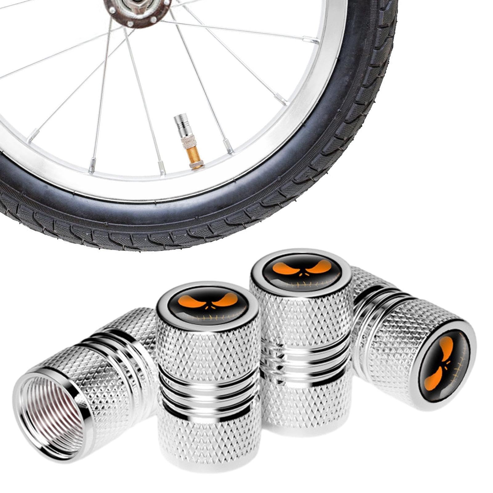 4 Pezzi Tappi valvole pneumatici auto, Tappi gomme auto, Tappini gomme