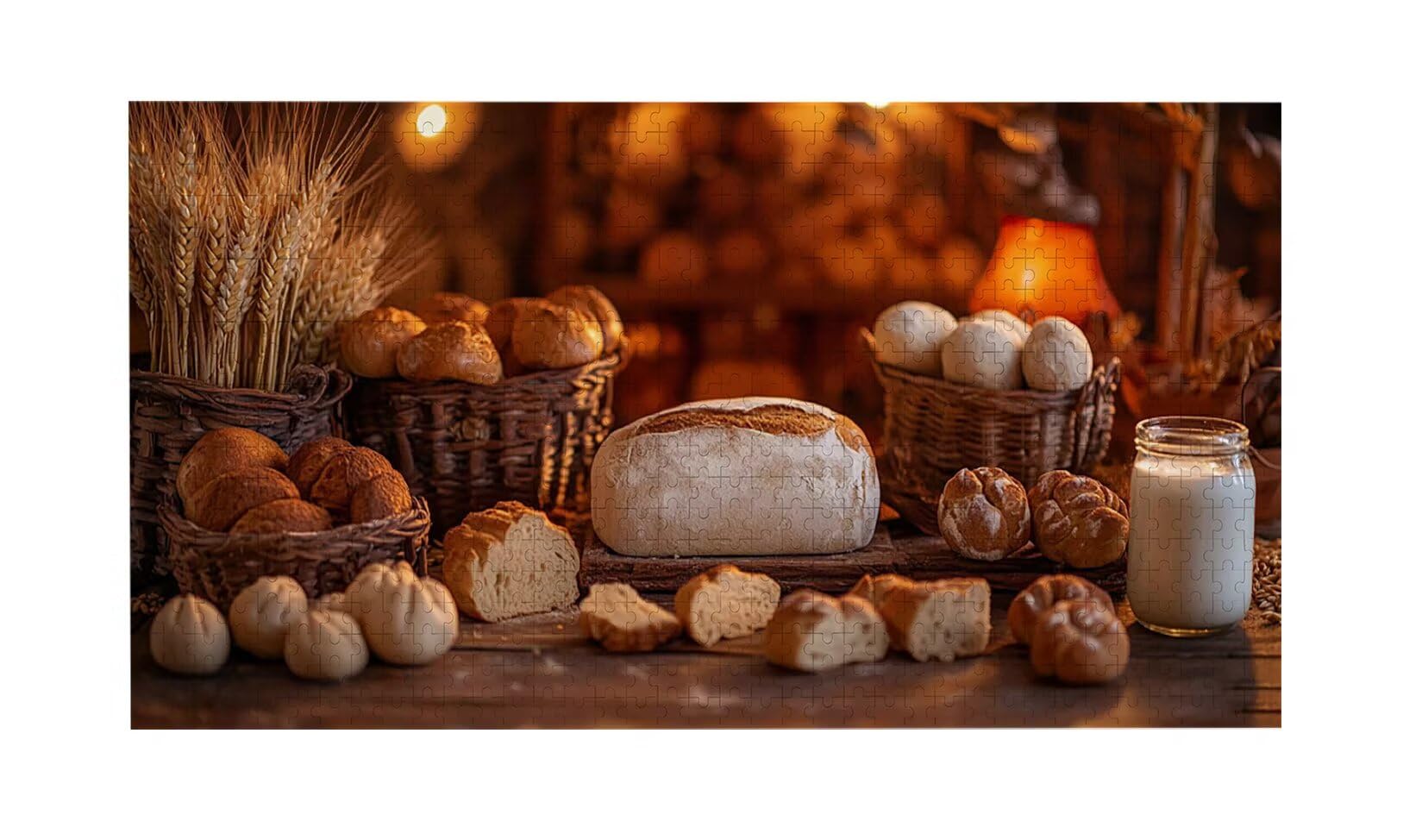 Puzzle dla dorosłych 1312 elementów chleb 156 x 28 cm niemożliwe trudne wyzwanie, puzzle dla dorosłych gra edukacyjna wyzwanie zabawki 1312 elementów puzzli dla dorosłych, kreatywna rozrywka prezent z