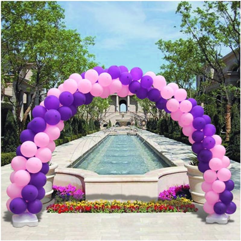 3.5x 2.7M Balloon Arch Stand Pot Kit Clip Wedding Party(white)
