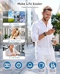 2026 Smart Watch Fitness Tracker pour hommes femmes, 1.47″ HD Ecran courbé, 24/7 Heart Rate Blood Moniteur de pression d'oxygène, Sleep Tracker, 110+ Modes de sport, Pedomètre étanche Smartwatch pour Android iOS