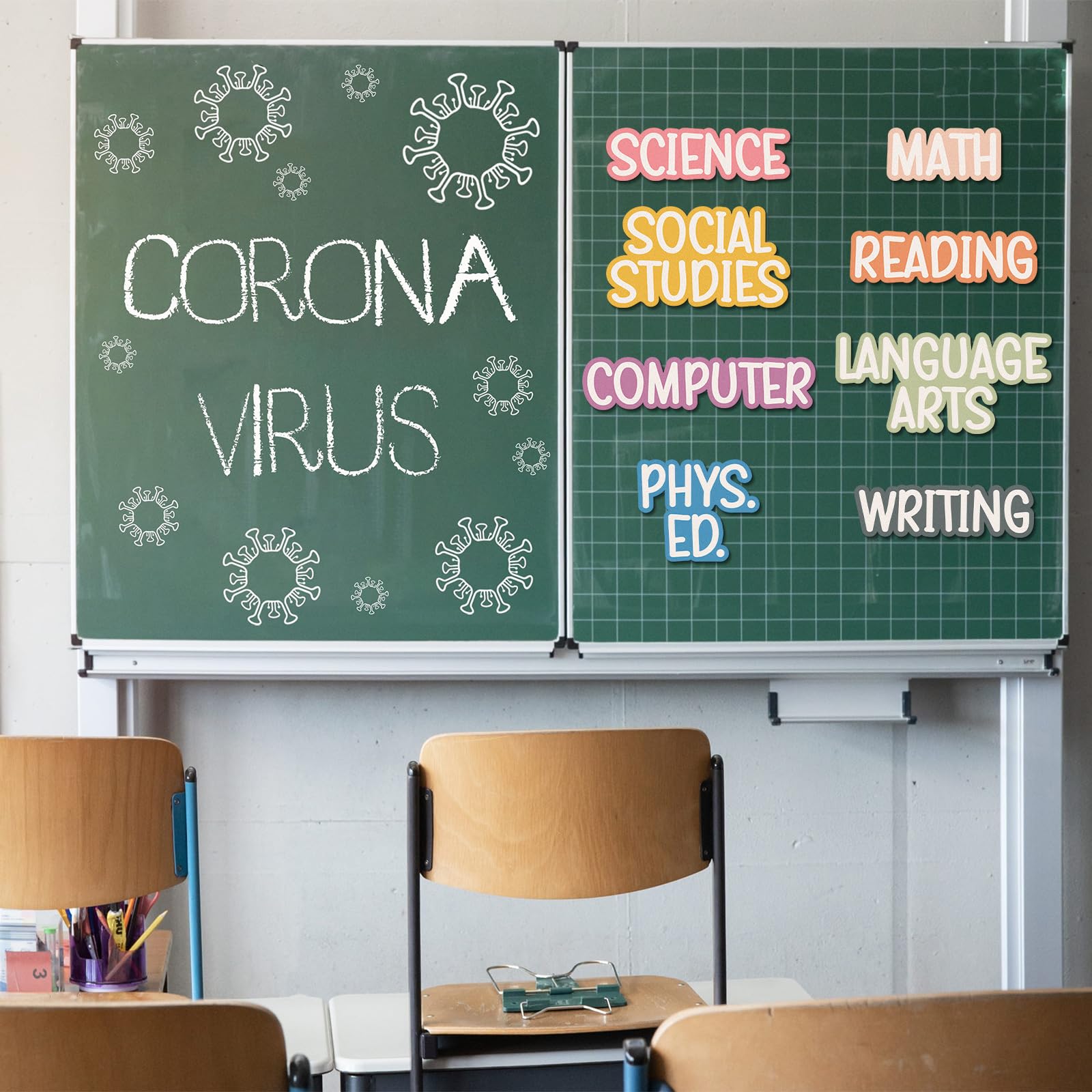 Lot de 8 aimants magnétiques réutilisables pour enseignants, horaires de cours pour enseignants, tableaux d'affichage, décoration de tableau d'affichage, école à domicile (couleur classique)