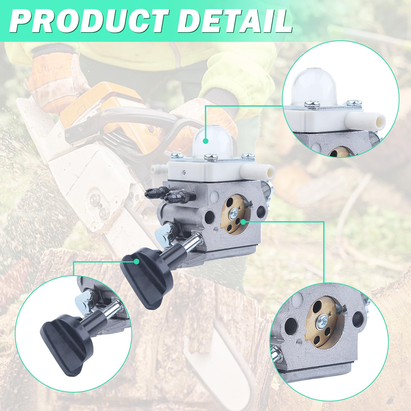 Carburateur pour STIHL BG86 BG86 C BG56 SH86 Souffleur, ADEFOL Carburateur avec Joint + Filtre Essence + Tuyau Essence + Bougie Allumage Pièces de Rechange Carburetor Accessoire