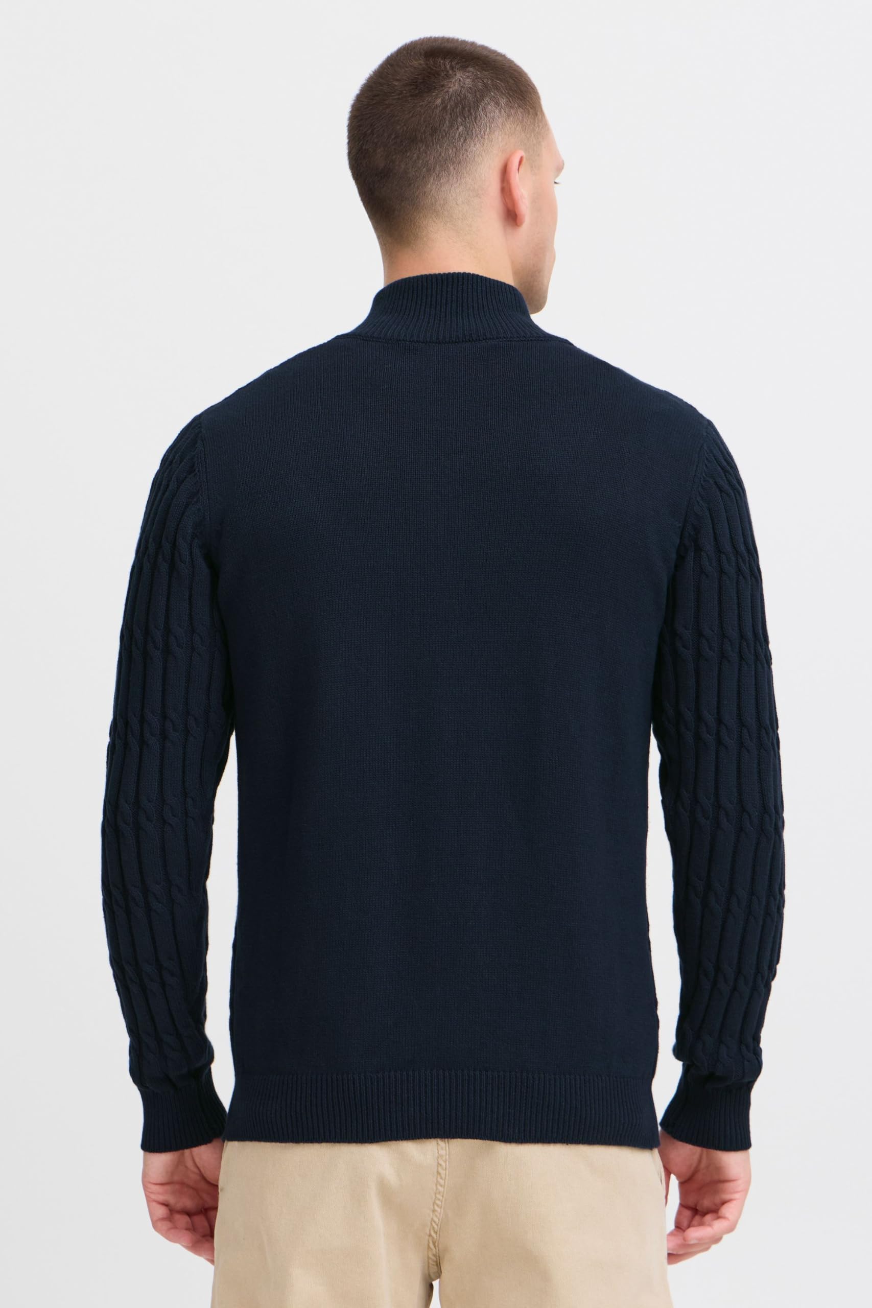 Indicode IDPaulo Herren Strickpullover Troyer Grobstrick Pullover