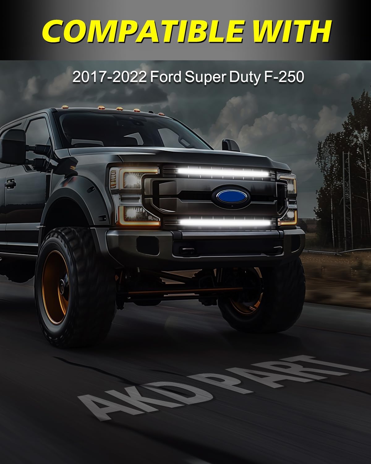 Dual 36.6" DRL LED Grille Lights Kit for 2017-2022 Ford F-250 Super Duty Front Grill Accent Light Bar Position Marker Grill Lights for Ford F250 Platinum XL XLT Lariat Limited King Ranch