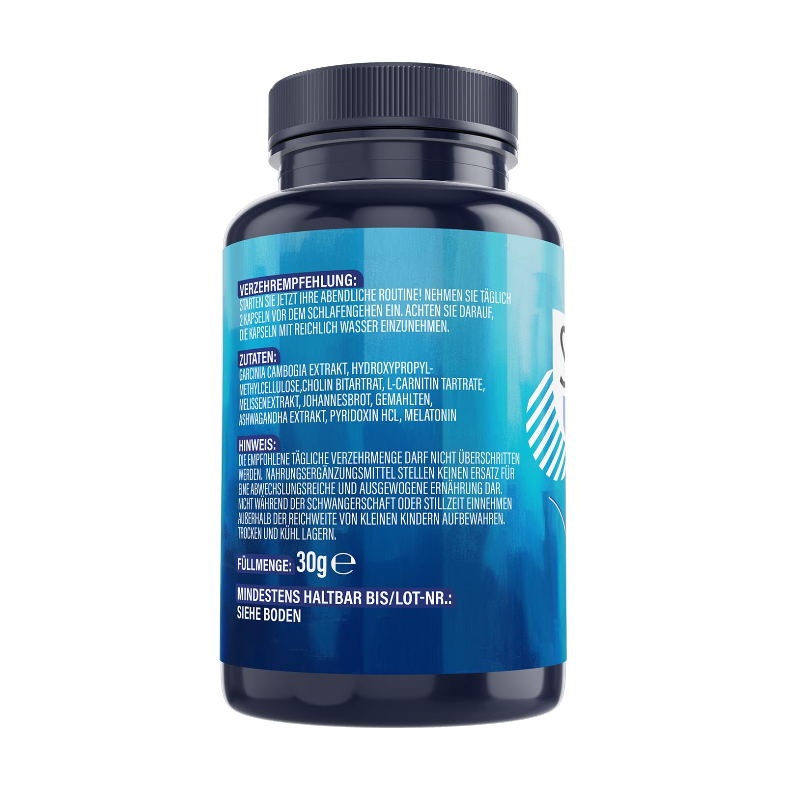 SlimEXrin® NIGHT BURN - Kapseln mit 0,5 mg Melatonin & Cholin - Abnehmen & Stoffwechsel Rezeptur mit Glucomannan - Extrem, schnell & endlich - verbesserte Nachtformel - für Frauen + Männer