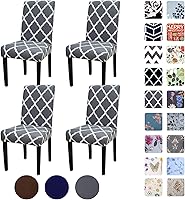 Vista 8 de Fundas elásticas para sillas de comedor, extraíbles y lavables, protector de asiento funda para silla Parson para comedor, fiesta, banquete, hotel