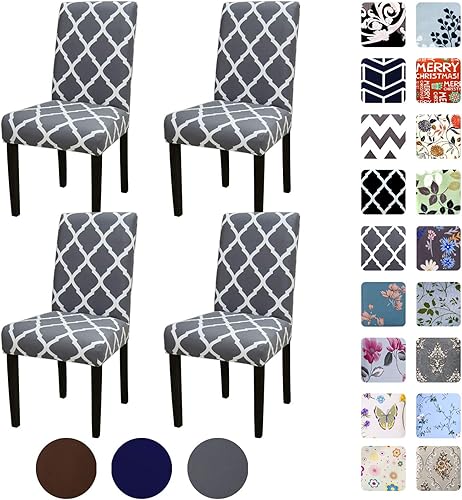 Miniatura 8 de Fundas elásticas para sillas de comedor, extraíbles y lavables, protector de asiento funda para silla Parson para comedor, fiesta, banquete, hotel,