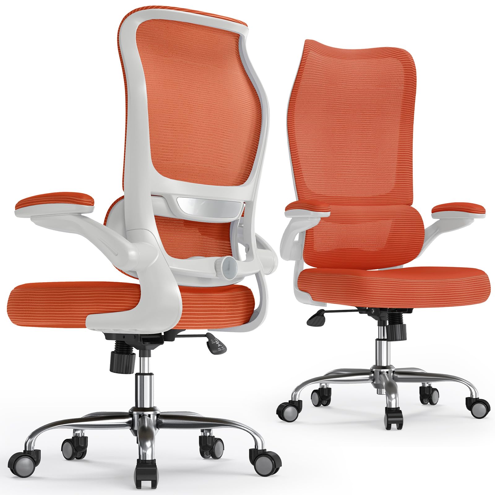 TRALT Office Chair Ergonomic Desk Chair with Lumbar Support Orange, 1