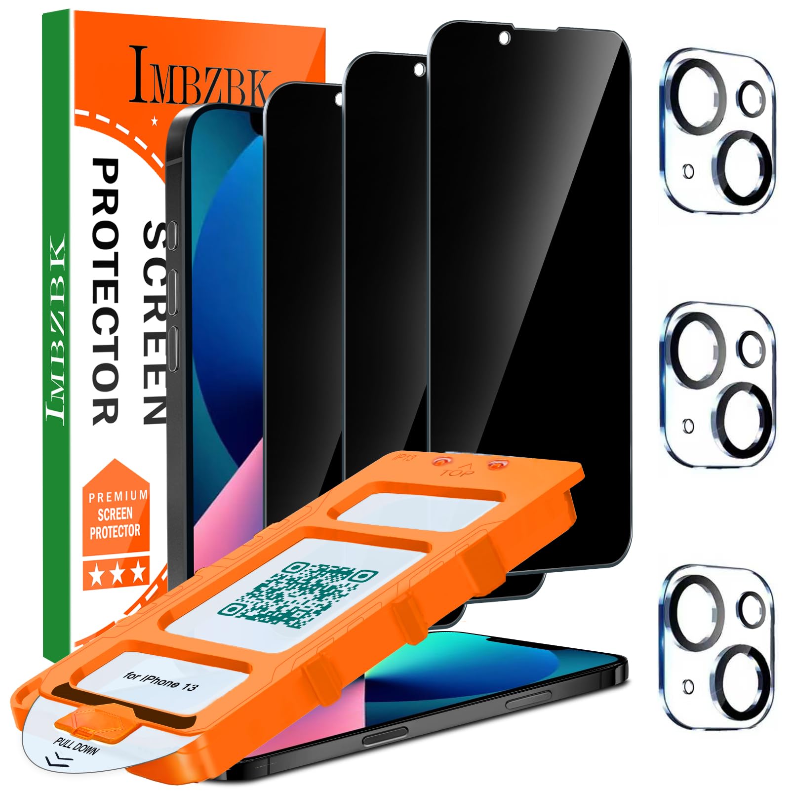 Photo 1 of IMBZBK Privacy Screen Protector for iPhone 13 (3 Pack)