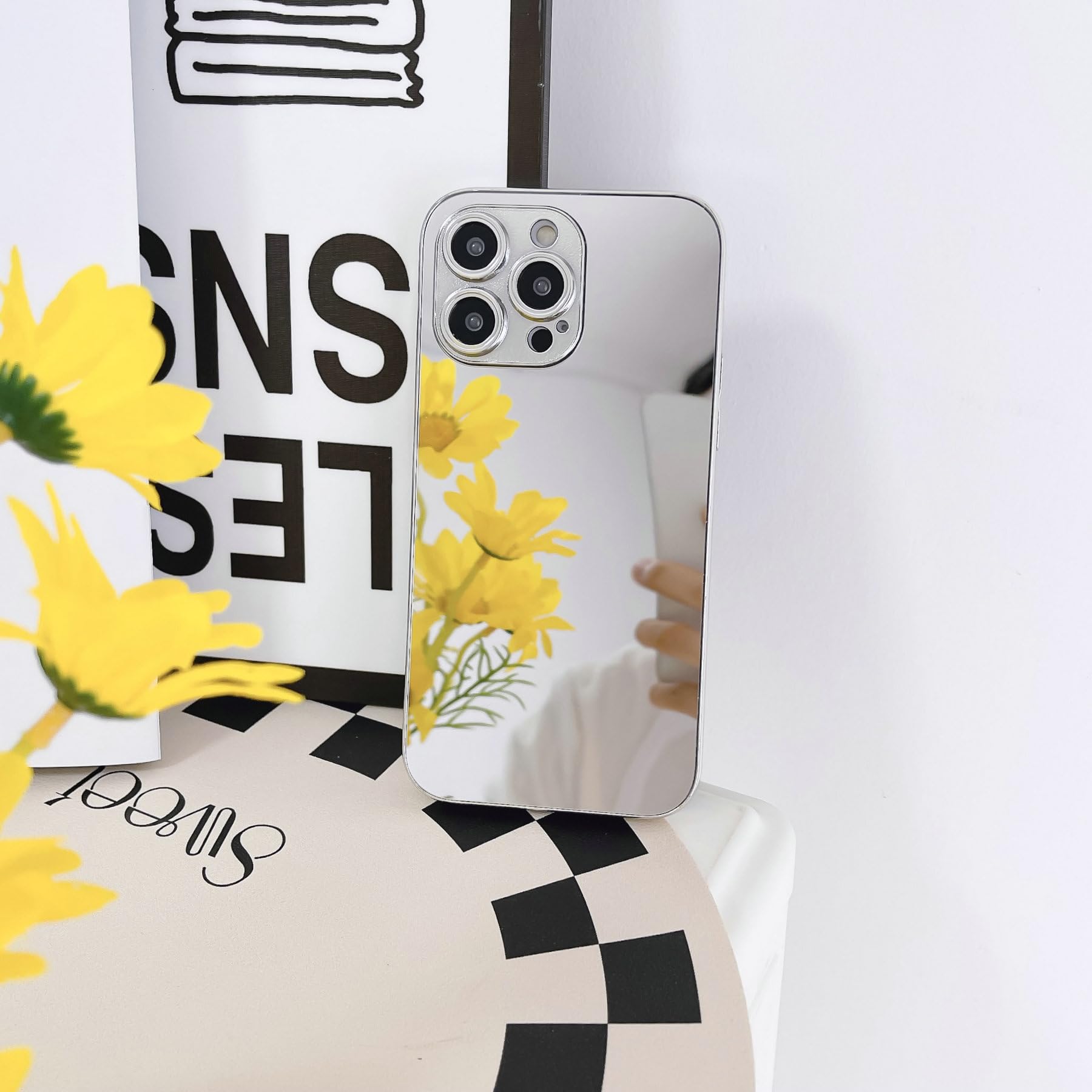 Amazon.com: JANDM for iPhone 14 Pro Mirror Case,Glossy Hard