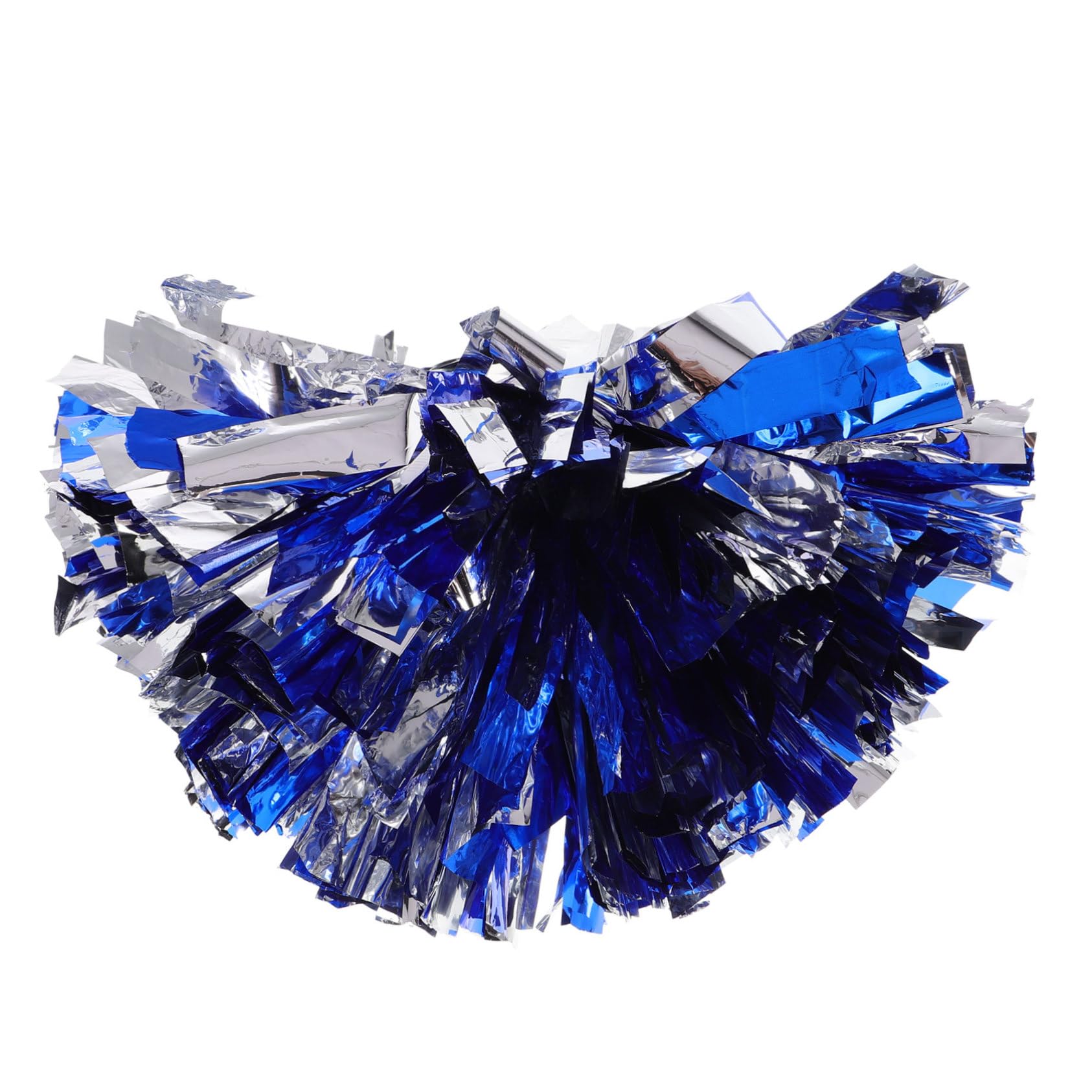 Sosoport Blue and Silver Metallic Cheer Poms for Dance Cheerleading Teams and Sports Events Comfortable Grip for All Ages Enhance Team Spirit and Performance