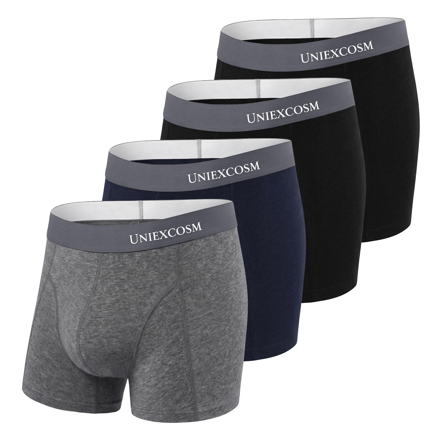 Uniexcosm Boxershorts Herren 2er-4er Pack Baumwolle Männer Unterwäsche Komfortable Retroshorts Boxer Unterwäsche