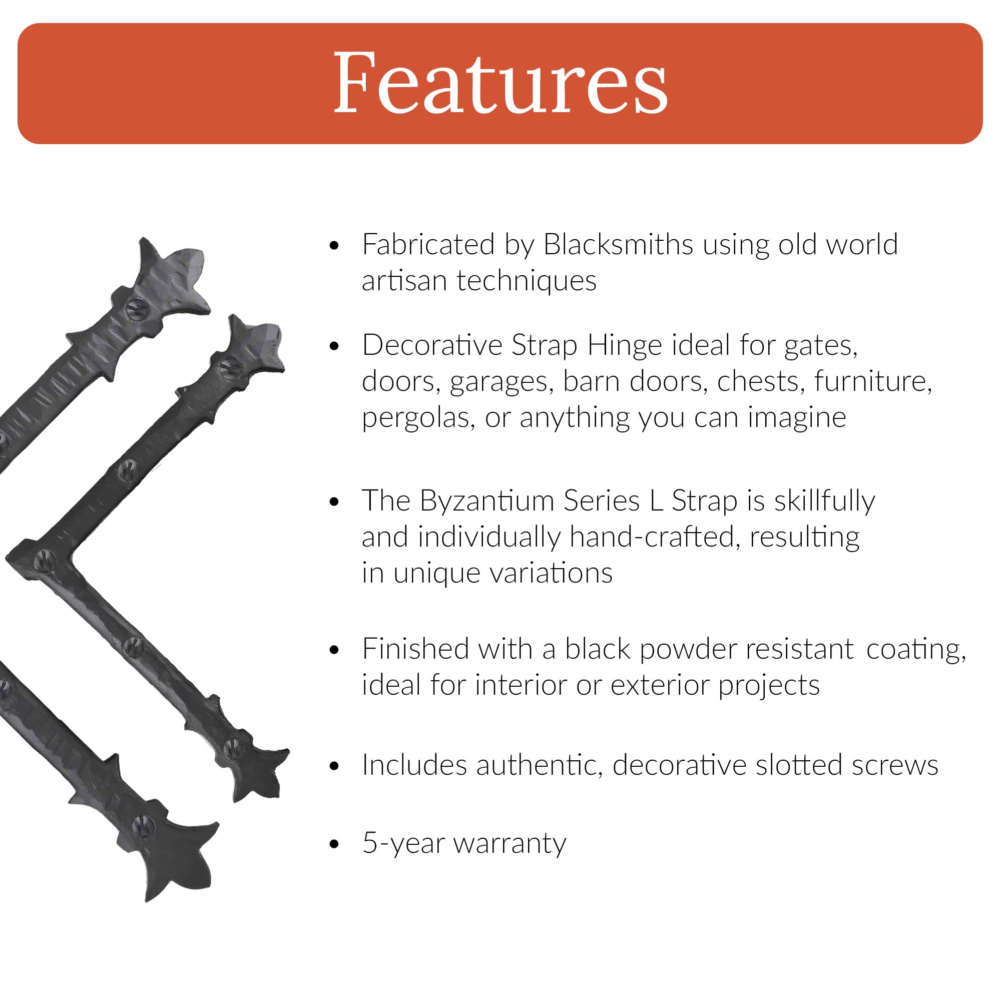 2 Pack 3.5 inch Decorative Corner Brackets Black L Bracket Decorative Corner Brackets Flat Angle Bracket Barn Door Hardware Ornamental Brackets The Byzantium Series by Borderland Rustic Hardware