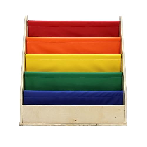 Miniatura 44 de Factory Direct Partners 13132-NT - Soporte de exhibición para libros de abedul, 5 estantes para libros y revistas infantiles para dormitorio, sala