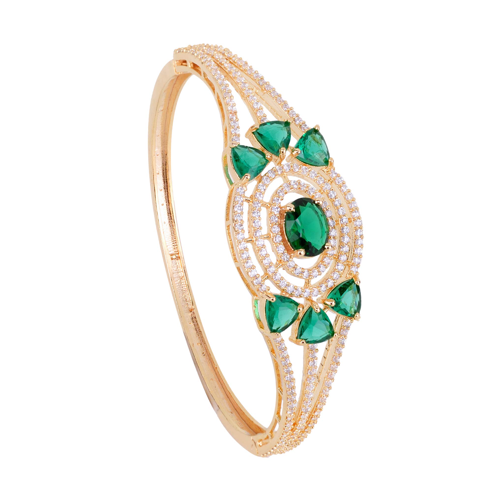 SARAF RS JEWELLERY- Green American Diamond studded handcrafted designer Bracelet for Women & Girls (B08KJ7RTSY) Amazon Price History, Amazon Price Tracker