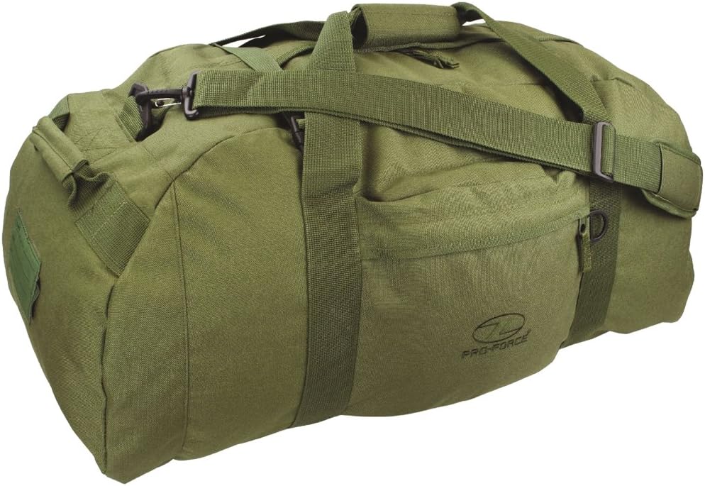 Highlander Army Combat Military Shoulder Travel Holdall Kit Equipment Bag Duffle Rucksack (100L (76 x 38 x 36 cm), Green)