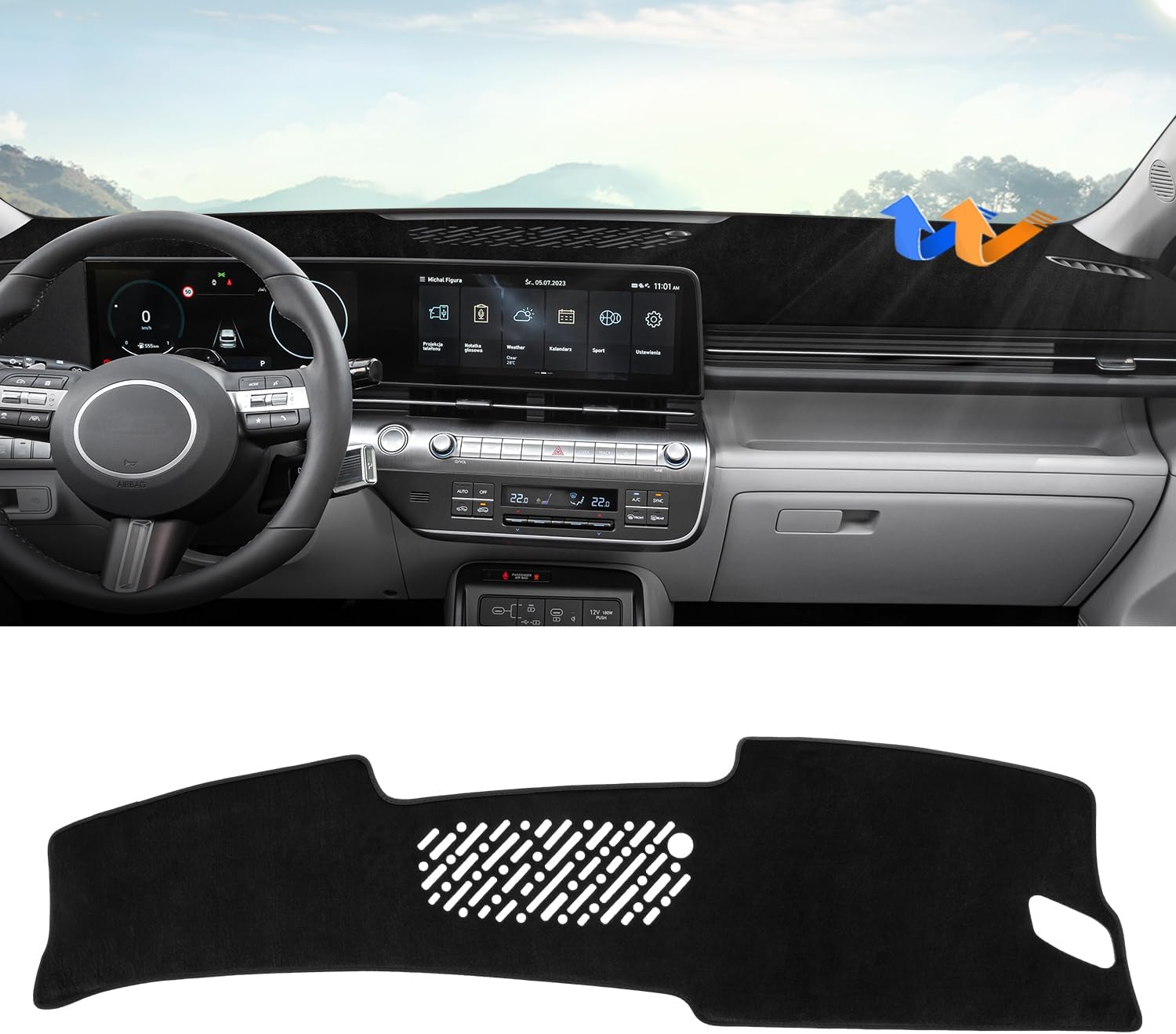 Amazon.com: Autorder Dashboard Cover Mat for 2024 2025 2026 Hyundai ...